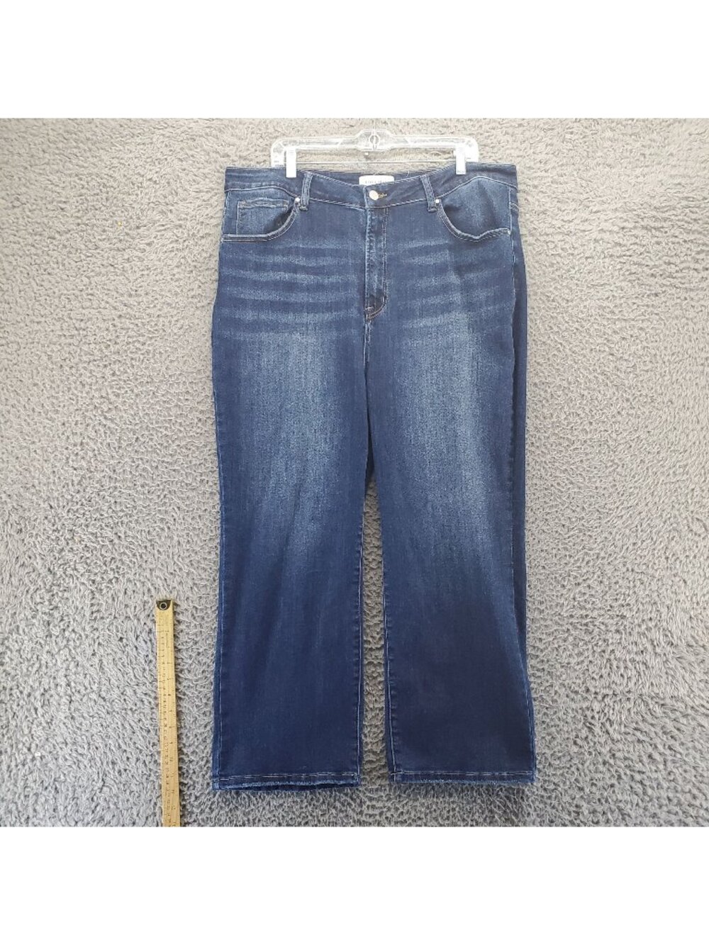 Risen Jeans Womens Jeans 3XL Blue High-Rise Stretch Denim Wide Leg Relaxed Fit